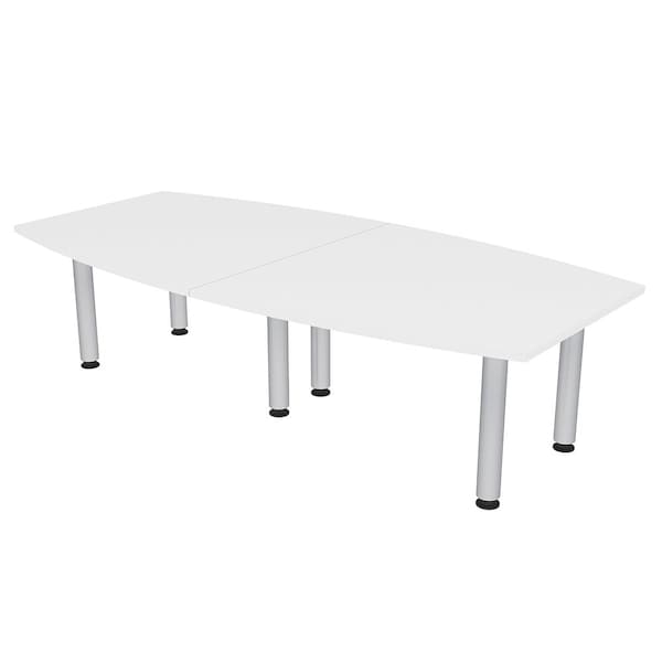 45 in W, 96 in L, 29 in H, Engineered Wood Top, White